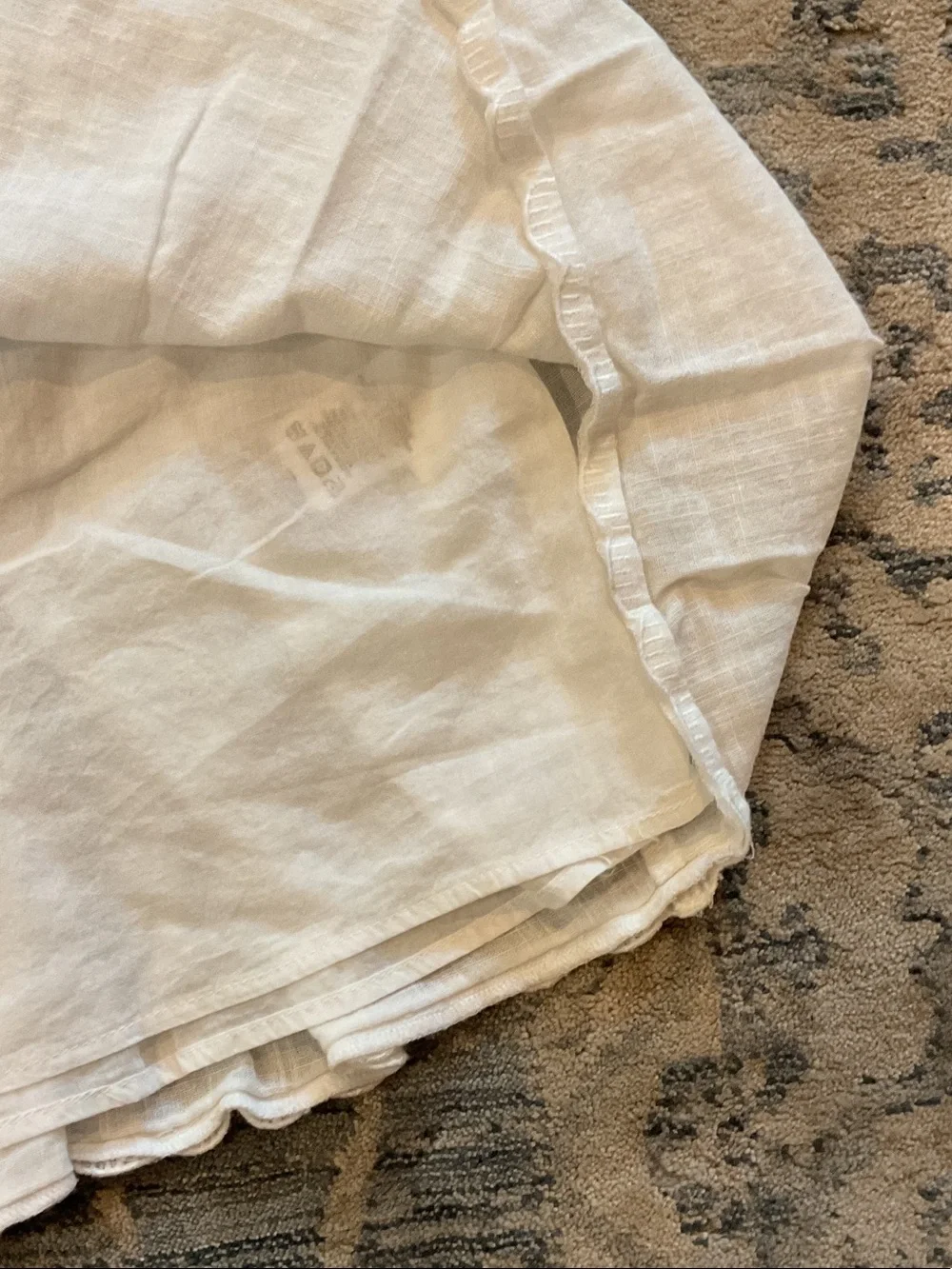 Aeropostale White Tiered Spaghetti-Strap Babydoll Mini Dress lace small cotton